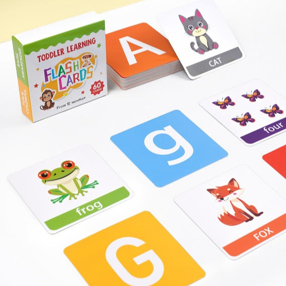 60pc Toddler Learning Flashcards