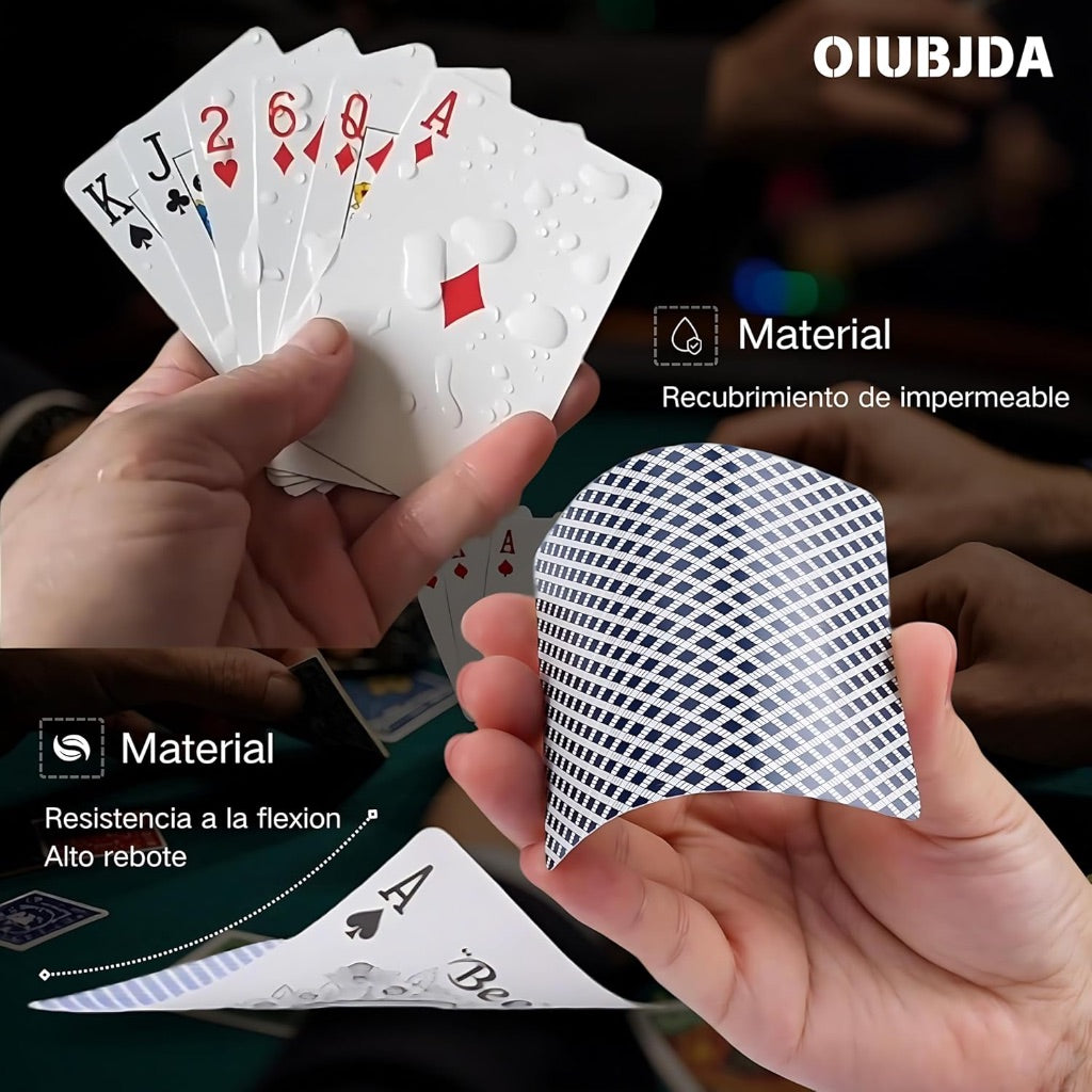 Poker Chips Metal Tin Box with 2 Cards Deck