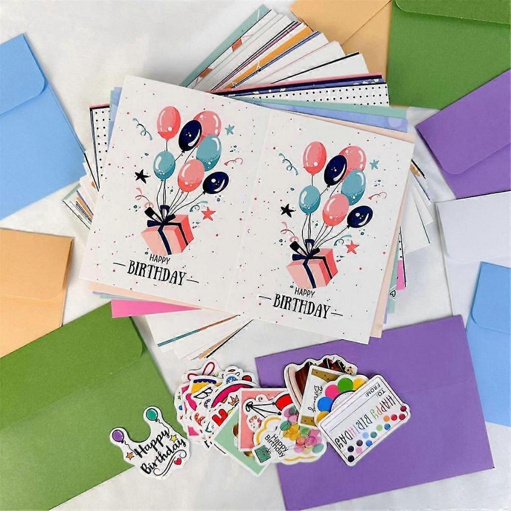 Birthday Cards with Envelopes & Stickers Greeting Card Family Friends Celebration