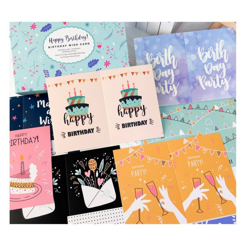 Birthday Cards with Envelopes & Stickers Greeting Card Family Friends Celebration