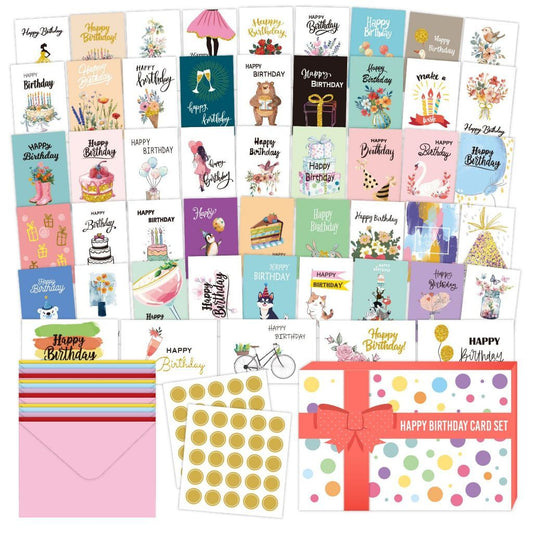 Unique Happy Birthday Cards With Envelopes Stickers Greeting Cards Gifts
