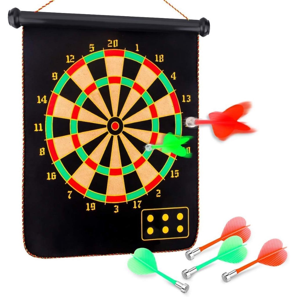 Magnetic Dart Board Game Double Sided Reversible