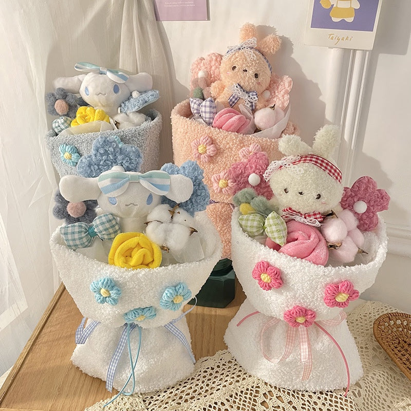Cute Plush Dolls Bunny Flower Bouquet