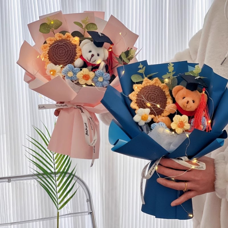 Graduation Bouquet Crochet Flowers