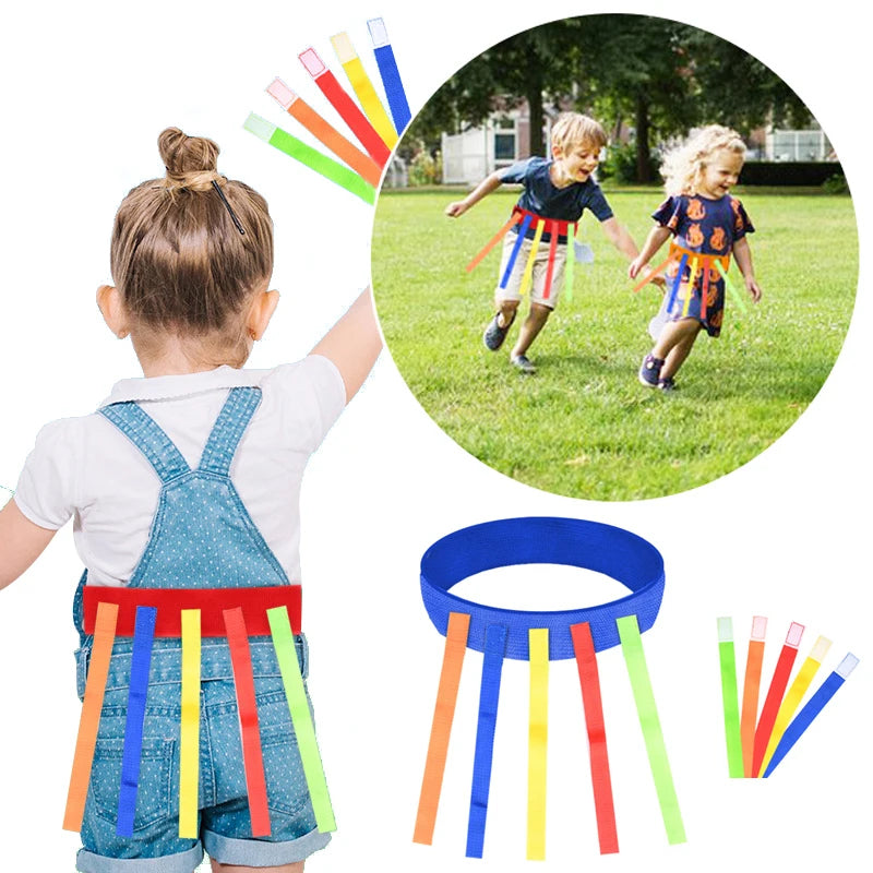 Tail Catching Game Pull Rainbow Waist Belt