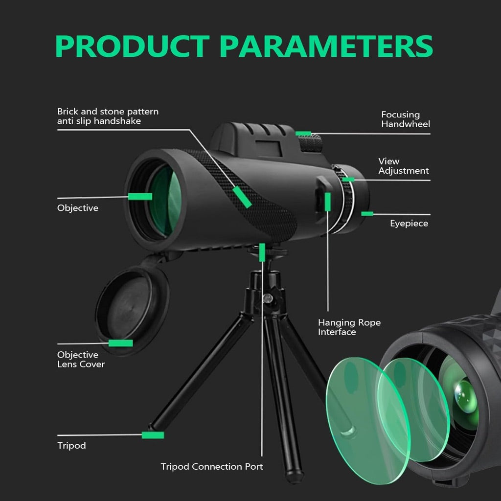 40x60 Monoculars with Smartphone Tripod