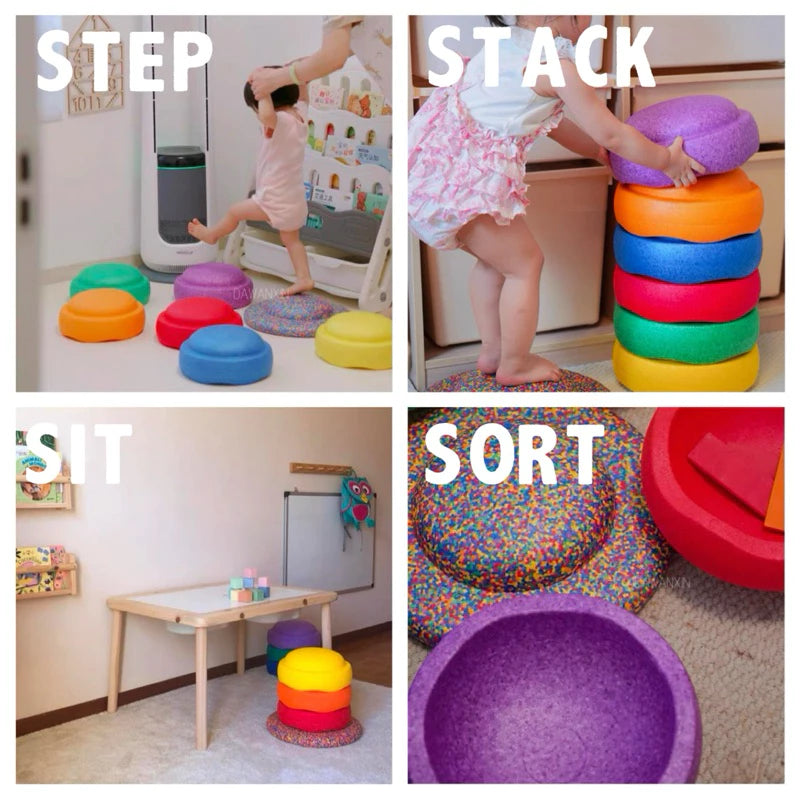 Rainbow Balance Stepping Stones