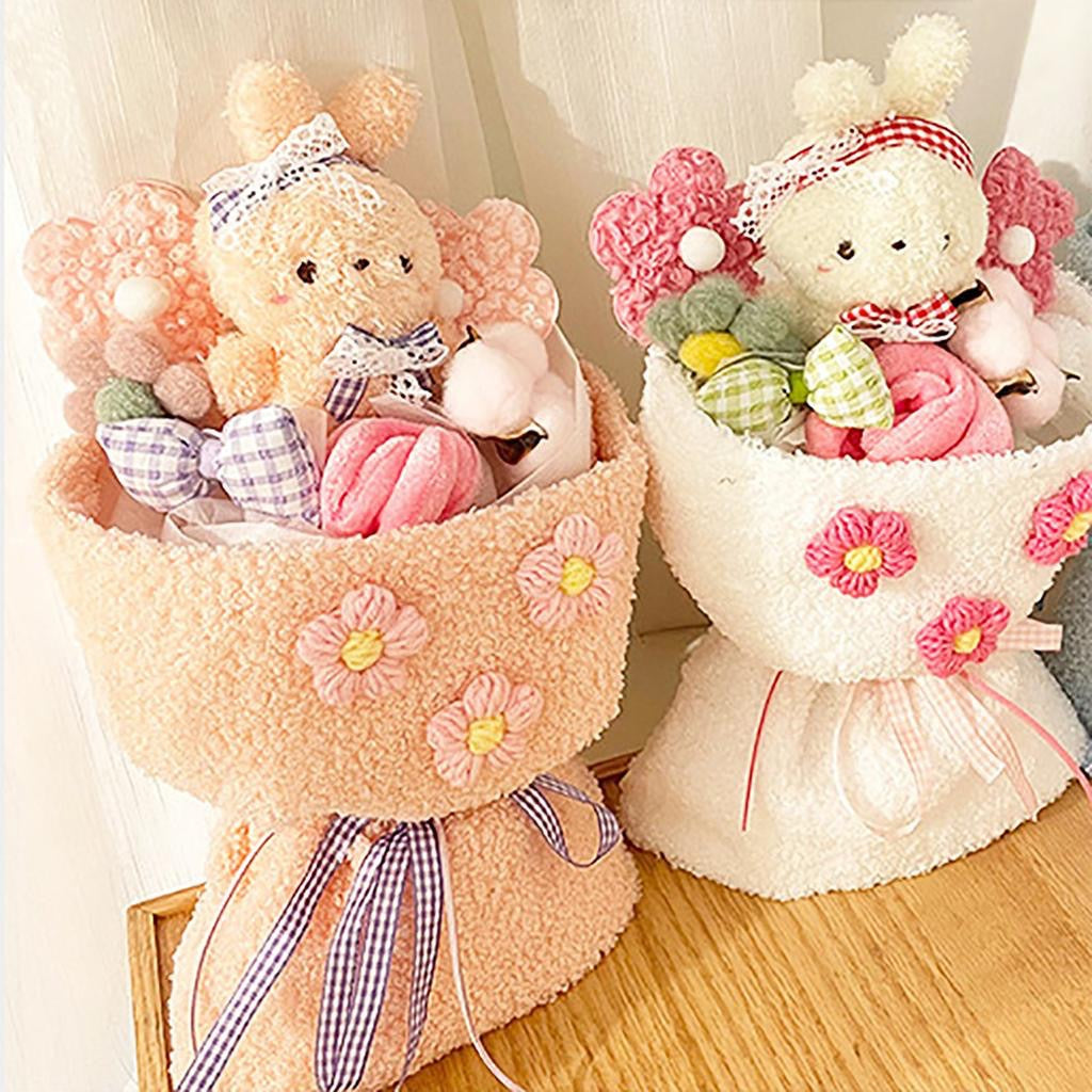 Cute Plush Dolls Bunny Flower Bouquet