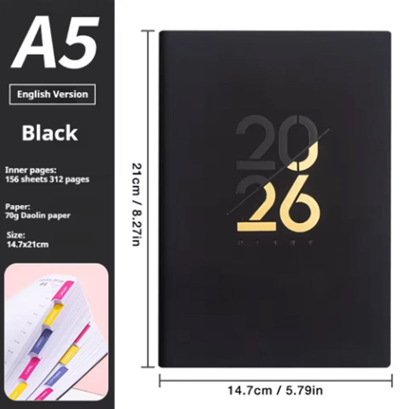 2026 Daily Planner Weekly Monthly A5 Journal Notebook