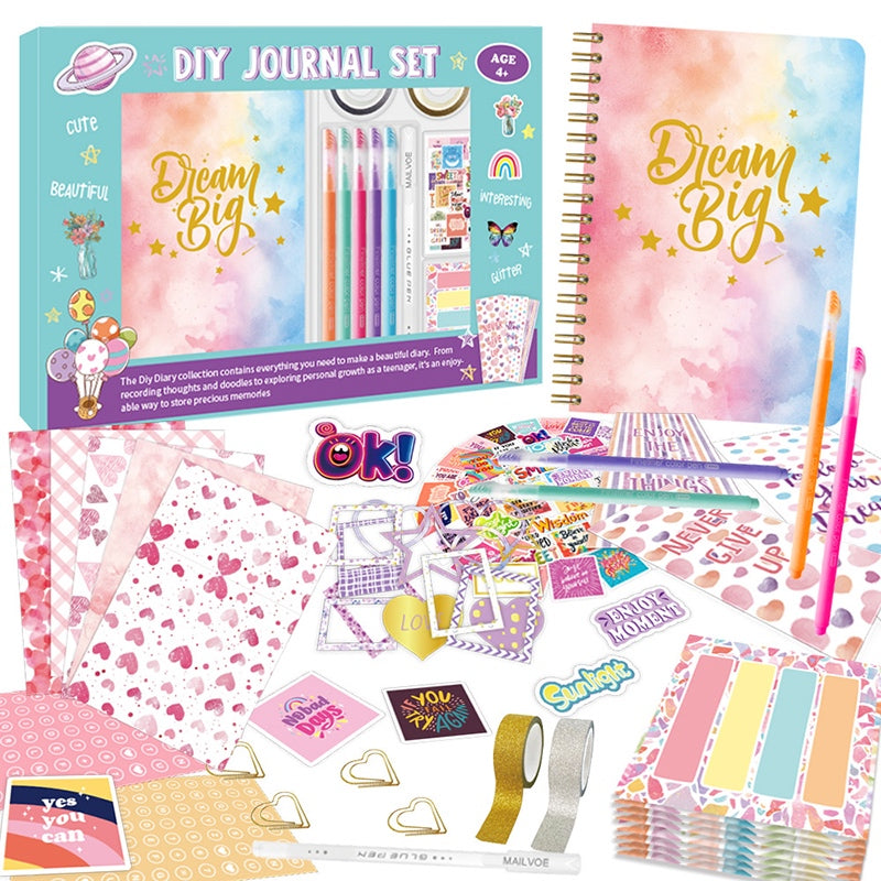 Dream Big DIY Journal Set Girls Diary