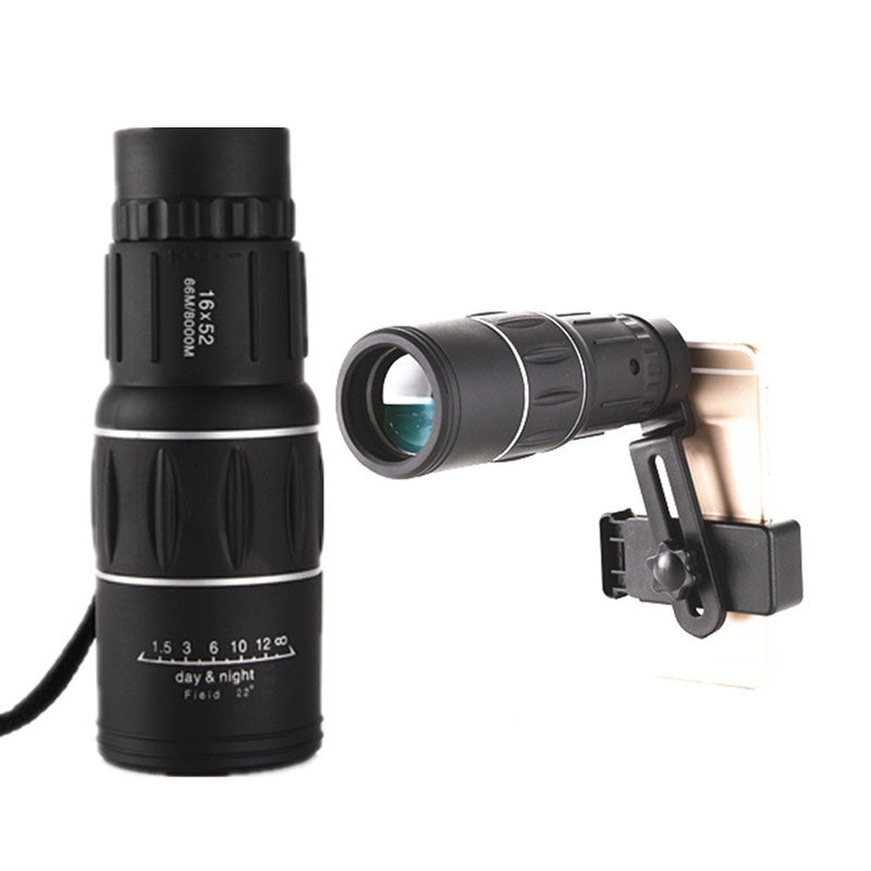 16X52 Monocular High Power FMC Prism Scope Telescope