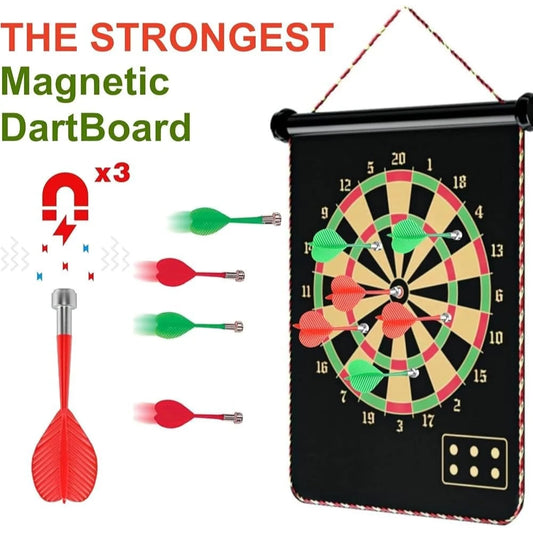 Magnetic Dart Board Game Double Sided Reversible