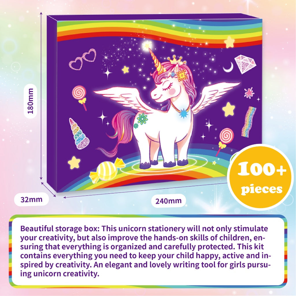 Purple Unicorn DIY Journal Stationery Girls Kit