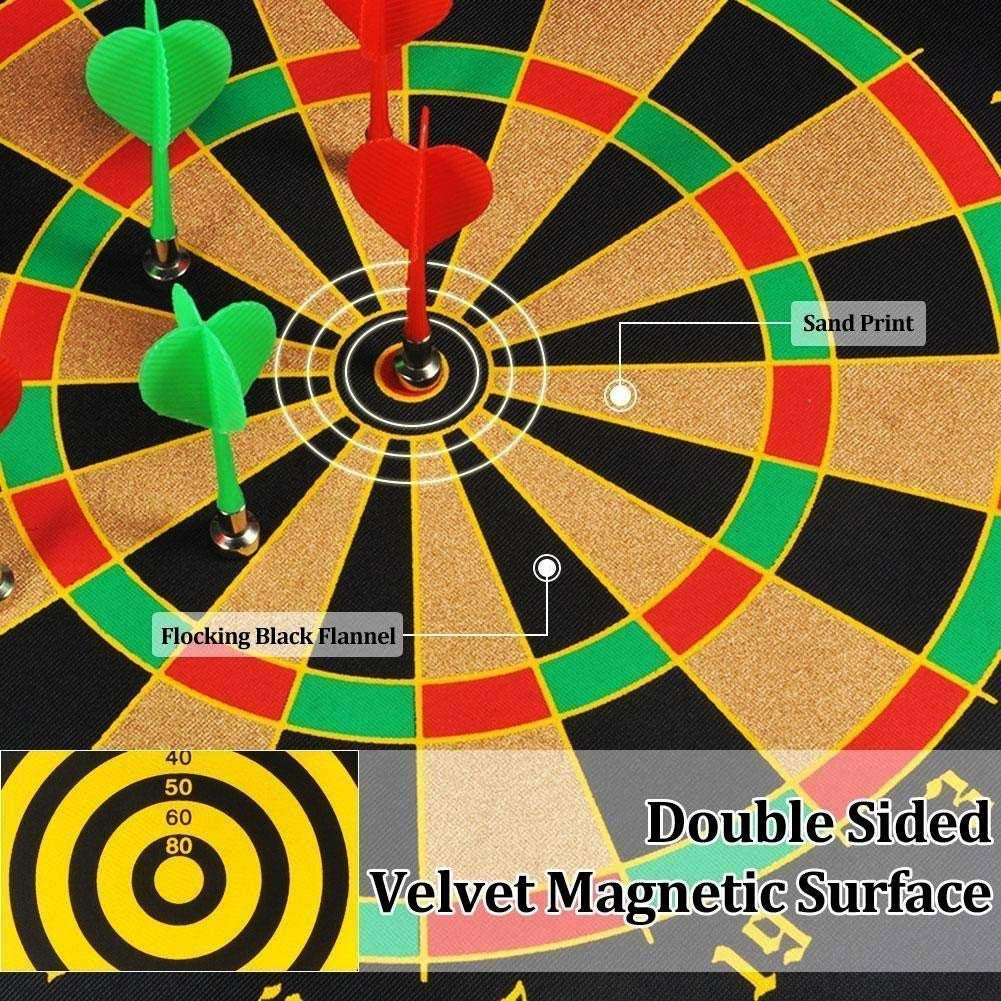 Magnetic Dart Board Game Double Sided Reversible
