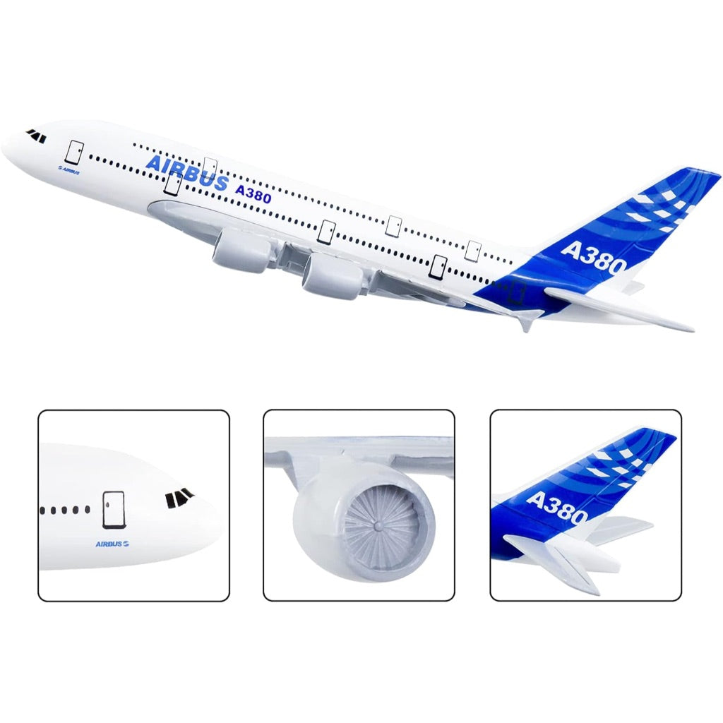 Airbus A380 20cm Diecast Metal Airplane Model with Stand