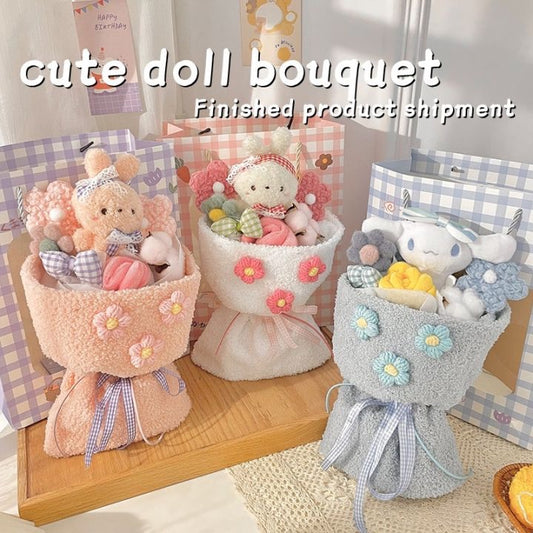 Cute Plush Dolls Bunny Flower Bouquet