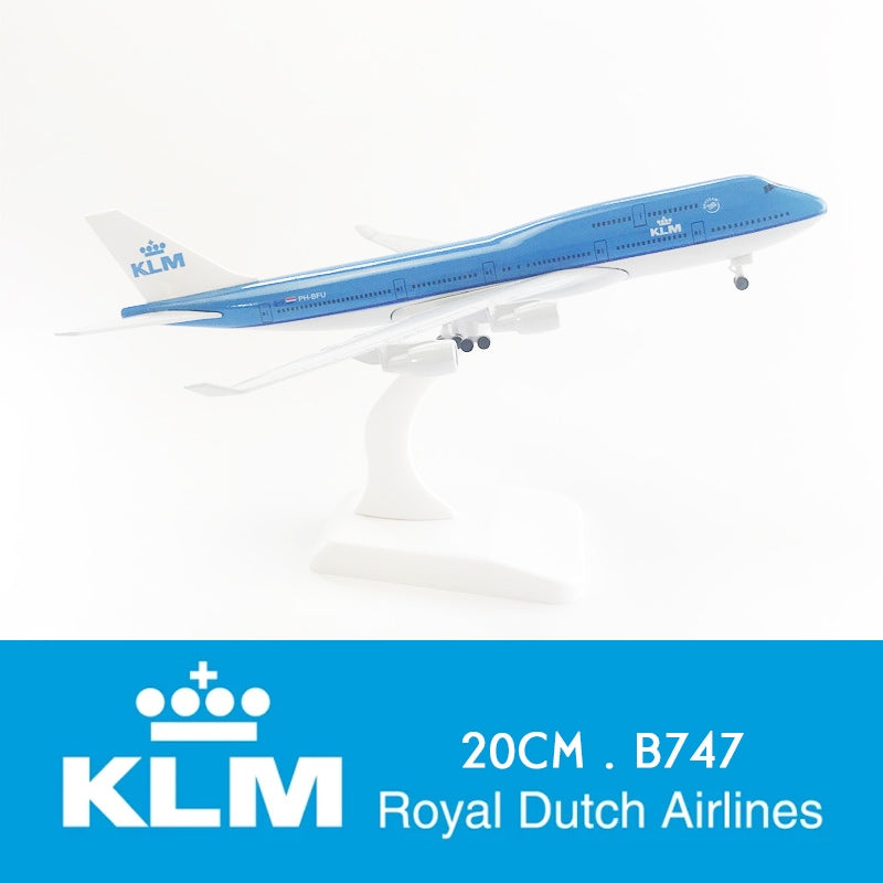 KLM Dutch 747 Airplane Model Alloy Diecast Plane Toy