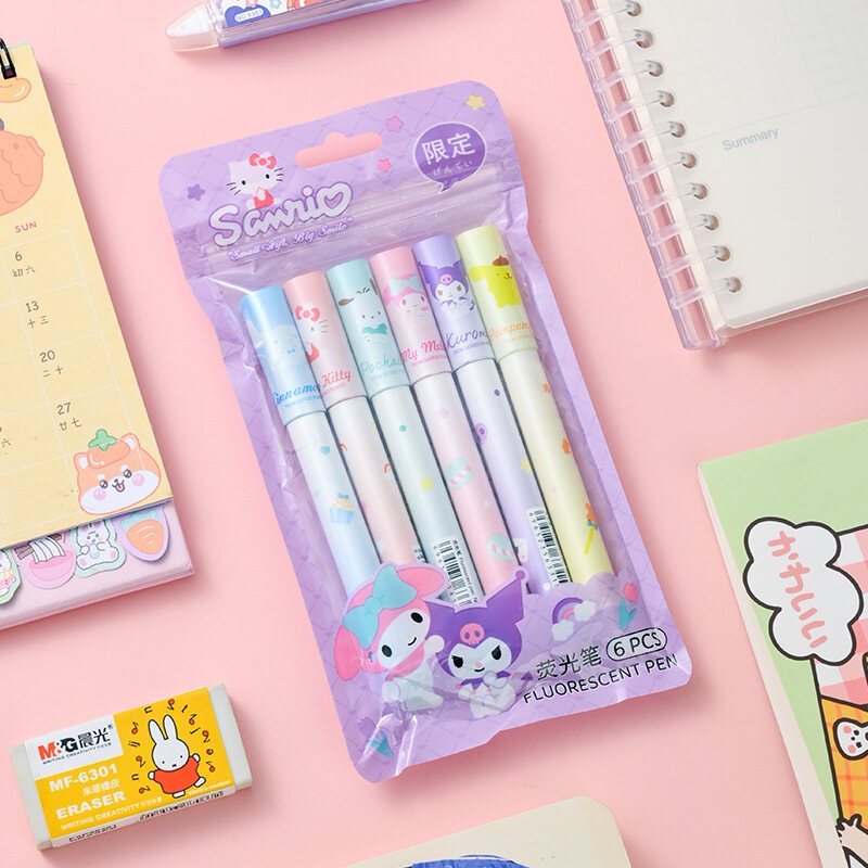 Sanrio Highlighter Fluorescent Pen My Melody Kuromi Hellokitty Cinnamoroll