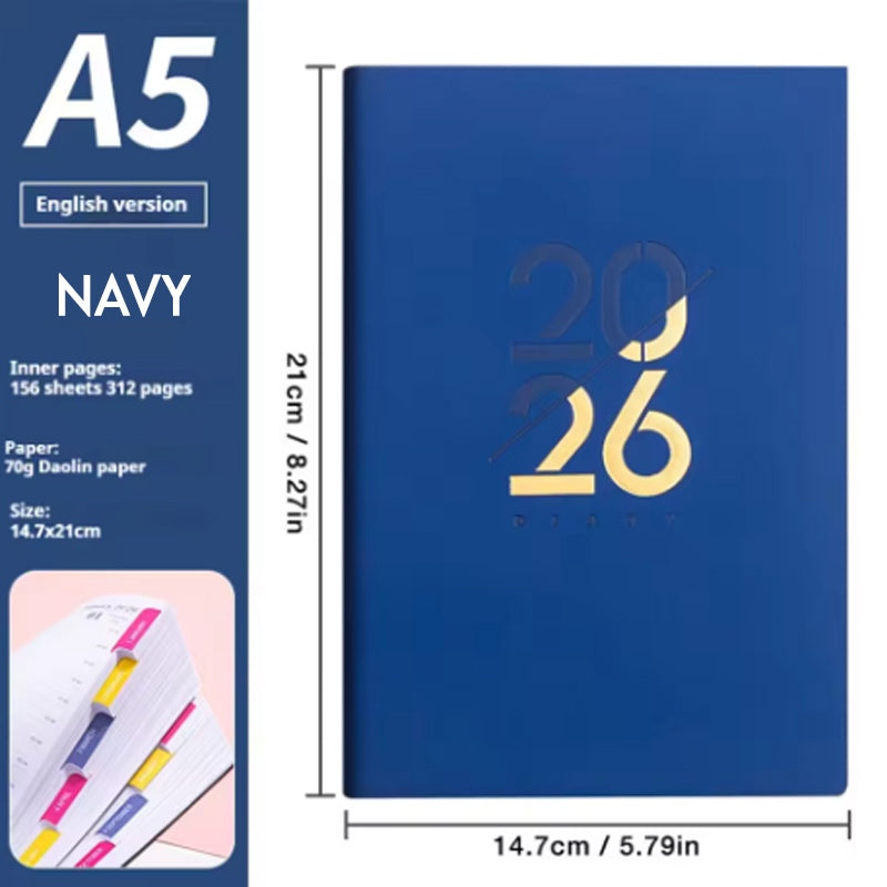 2026 Daily Planner Weekly Monthly A5 Journal Notebook