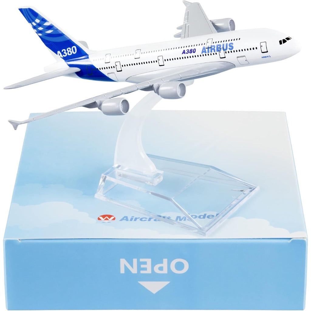 Airbus A380 20cm Diecast Metal Airplane Model with Stand