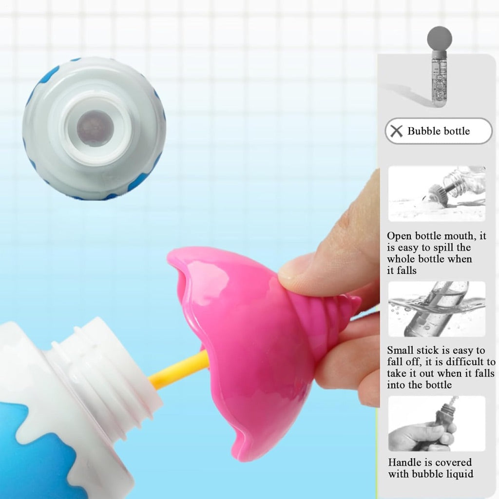 4pc Ice Cream Children Bubble Blowing Toys Spill Proof