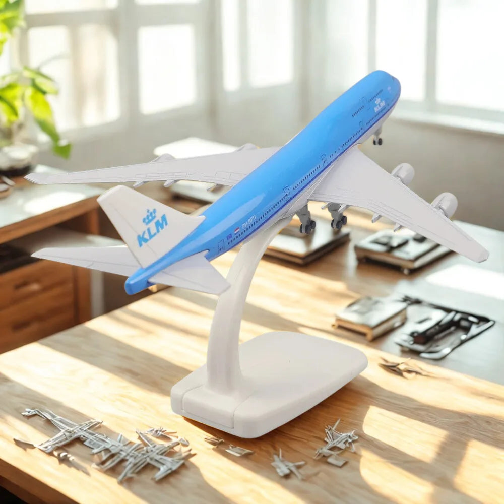 KLM Dutch 747 Airplane Model Alloy Diecast Plane Toy