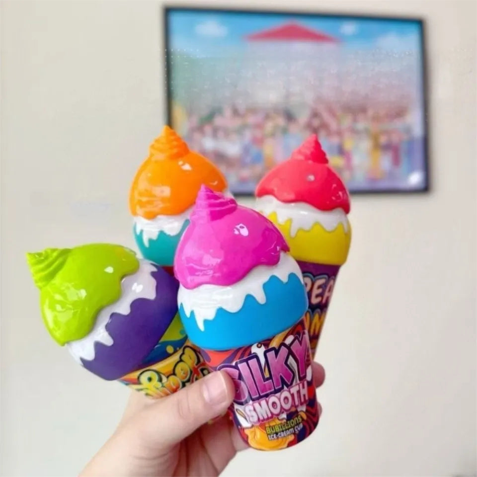 4pc Ice Cream Children Bubble Blowing Toys Spill Proof