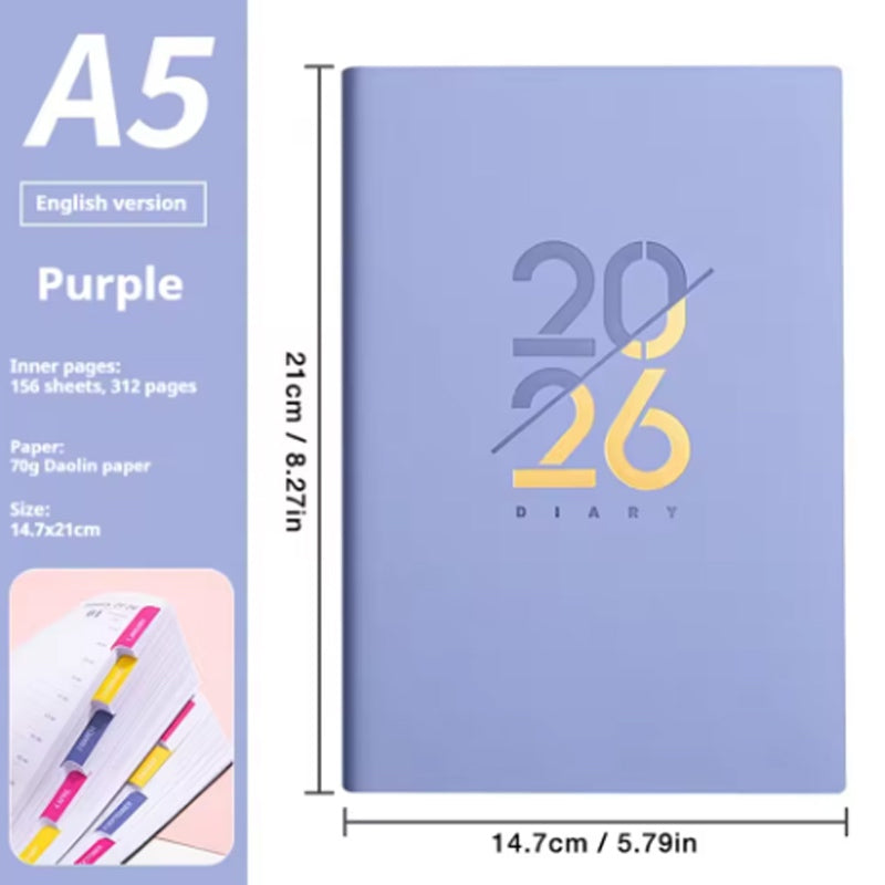 2026 Daily Planner Weekly Monthly A5 Journal Notebook