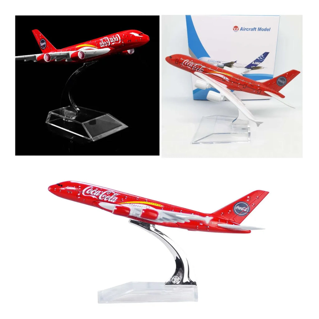 Coca Cola Airbus A380 Airlines Aircraft Plane Model