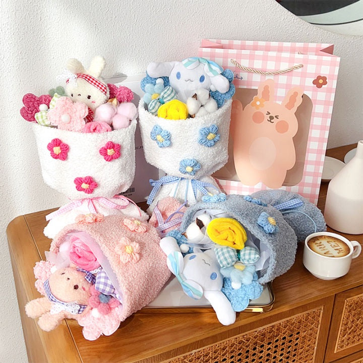 Cute Plush Dolls Bunny Flower Bouquet