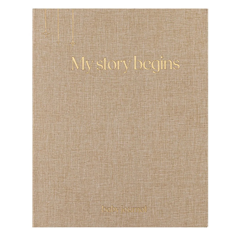 Baby Journal First Year Memory Linen Keepsake Book