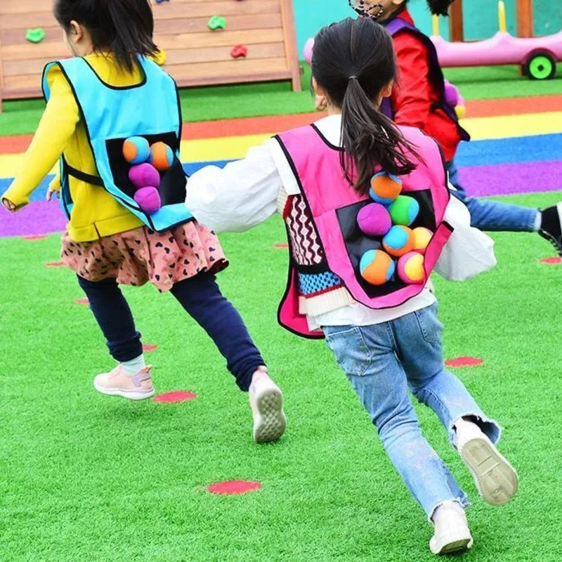 Kids Sticky Balls Jersey Vest Dodgeball Throwing Game Toys