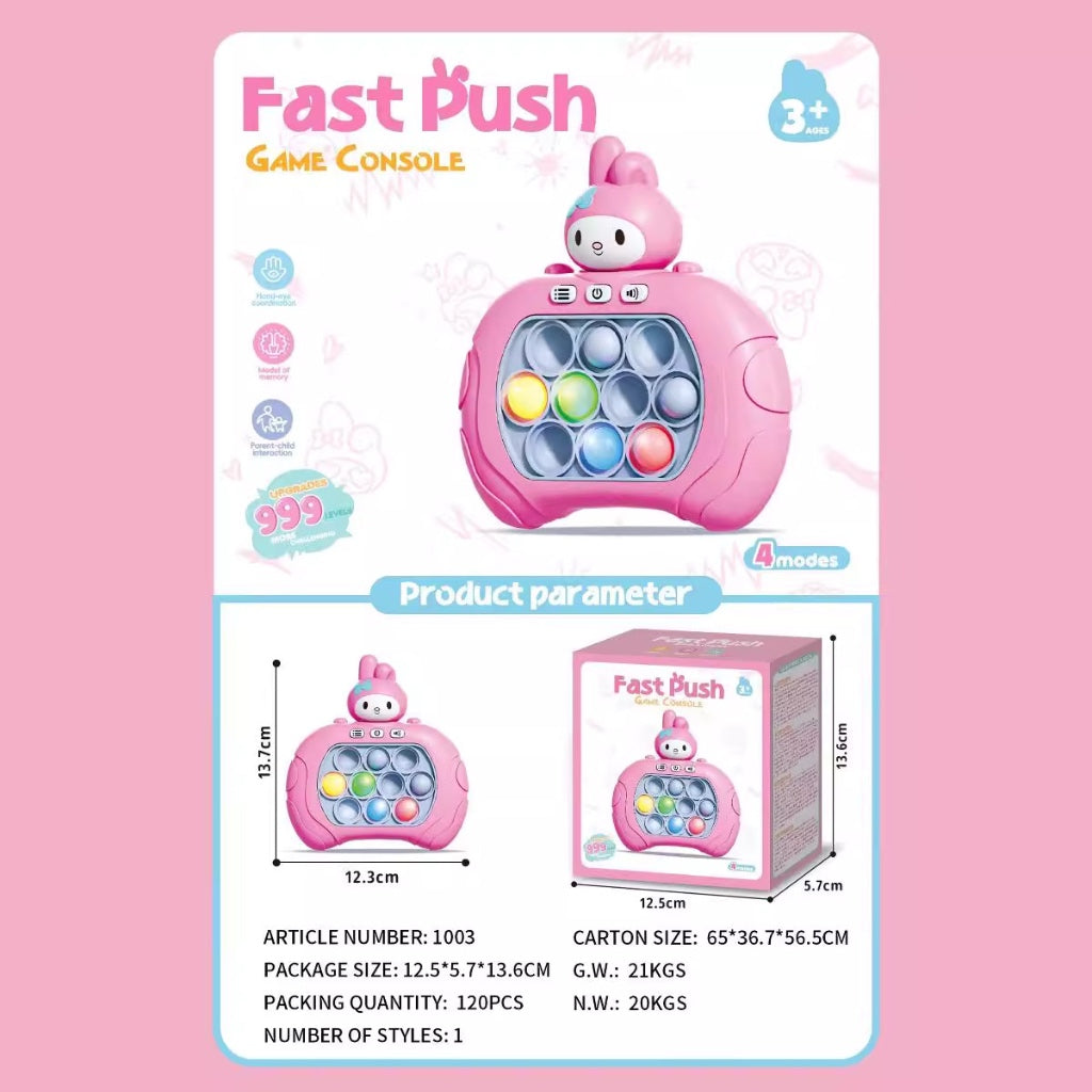 Fast Push Bubbles Pop It Stress Relief Toy