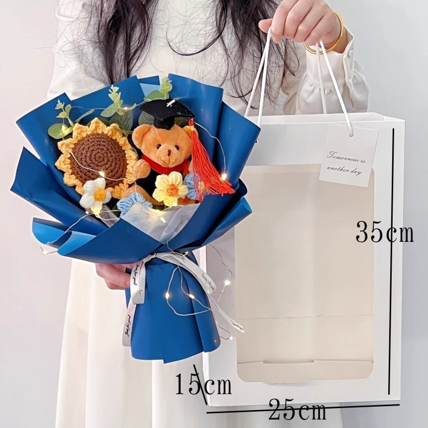 Graduation Bouquet Crochet Flowers