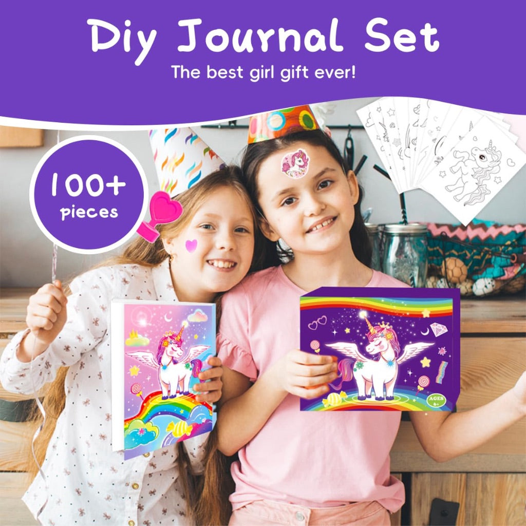 Purple Unicorn DIY Journal Stationery Girls Kit