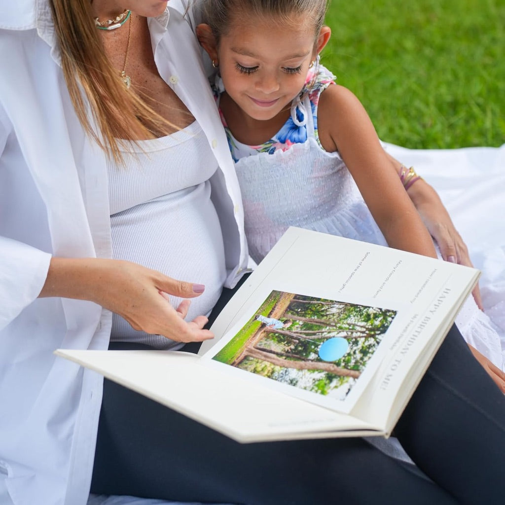 Baby Journal First Year Memory Linen Keepsake Book