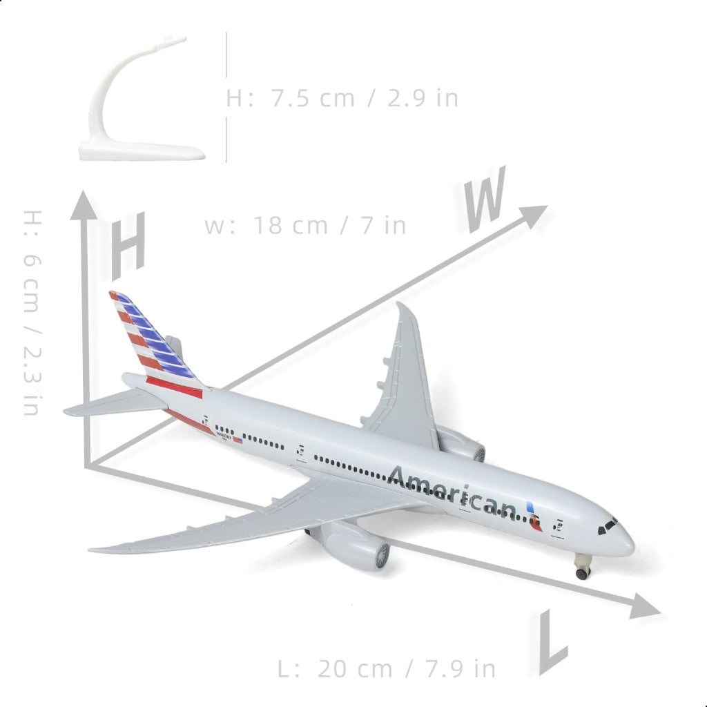 American Airlines Dreamliner B787 Aircraft Plane Model with Stand