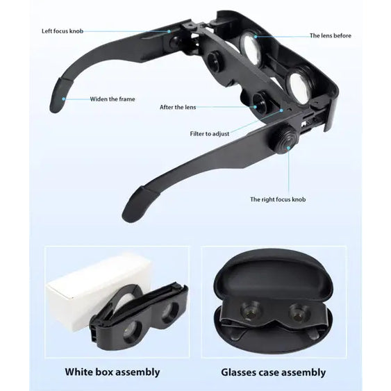 Wearable Binocular Glasses Bird Watching Telescope