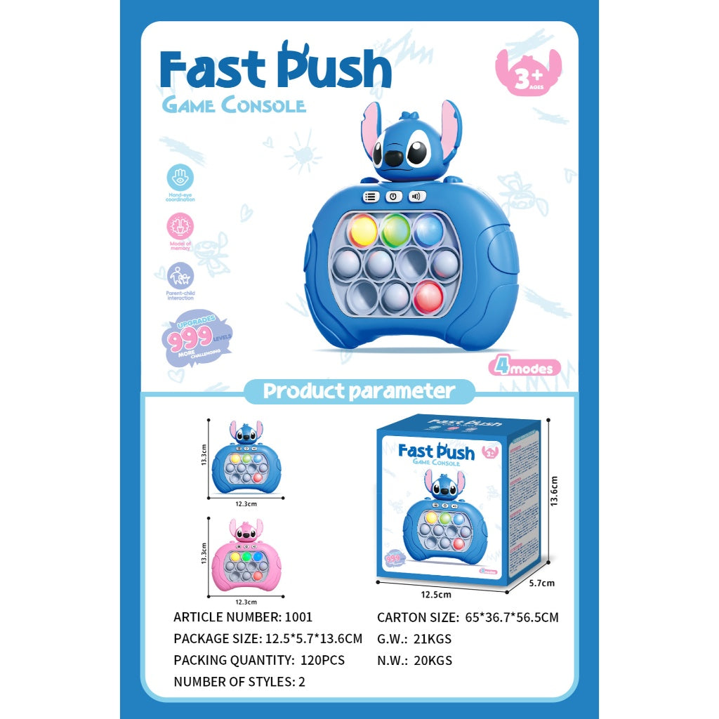 Fast Push Bubbles Pop It Stress Relief Toy