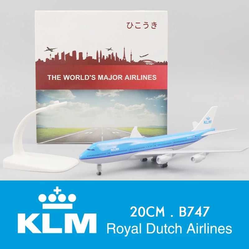 KLM Dutch 747 Airplane Model Alloy Diecast Plane Toy