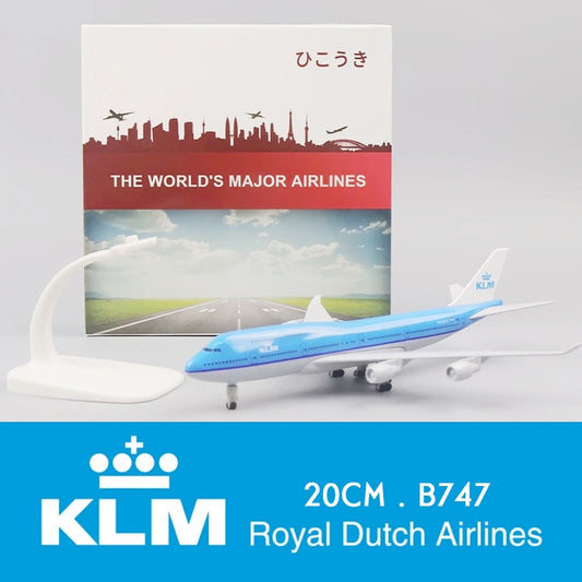 KLM Dutch 747 Airplane Model Alloy Diecast Plane Toy