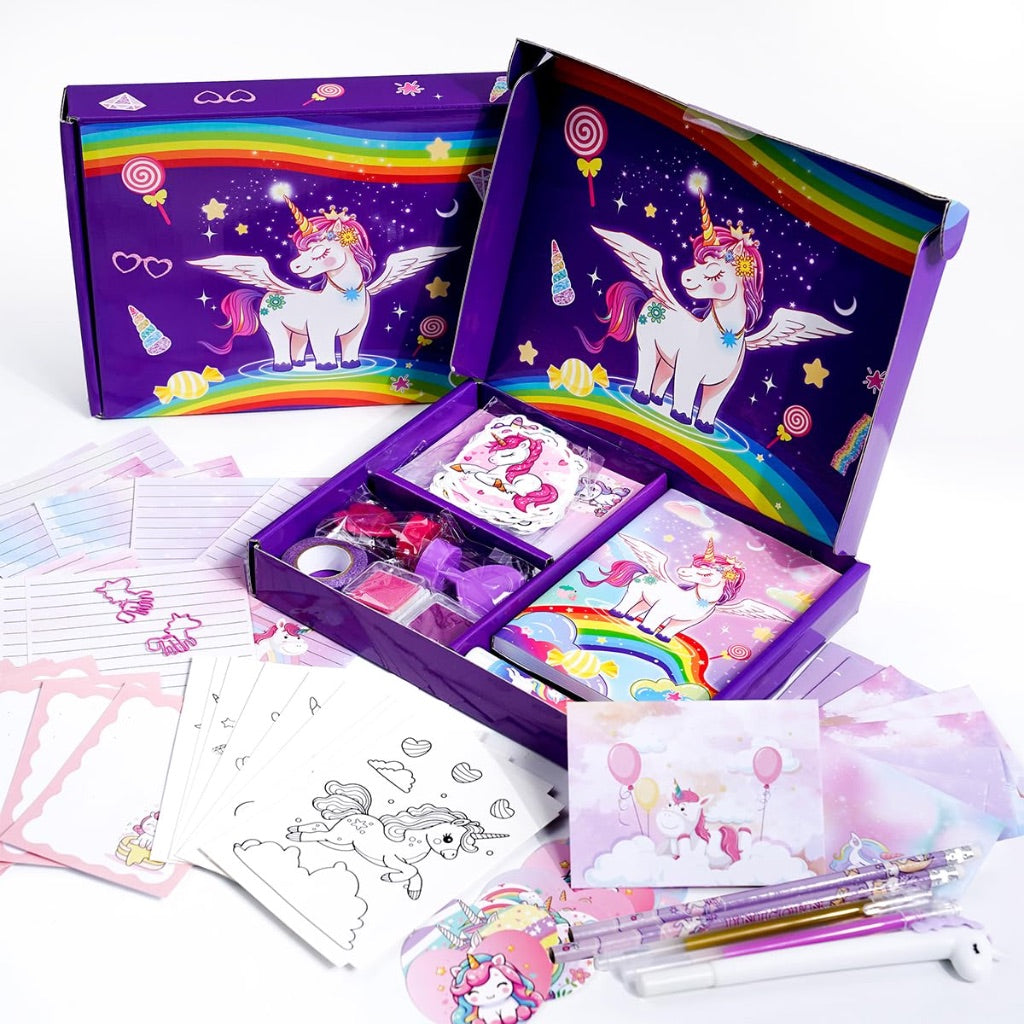 Purple Unicorn DIY Journal Stationery Girls Kit