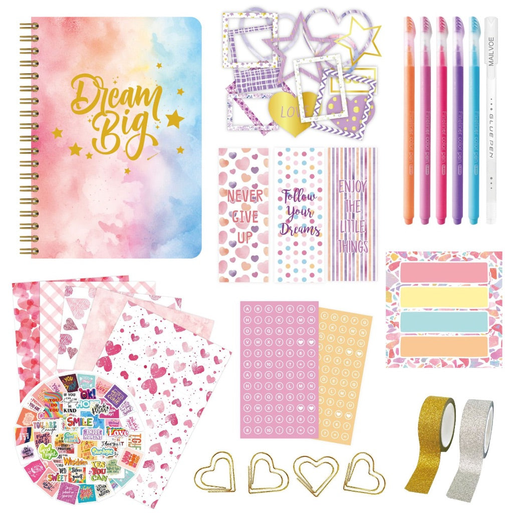 Dream Big DIY Journal Set Girls Diary