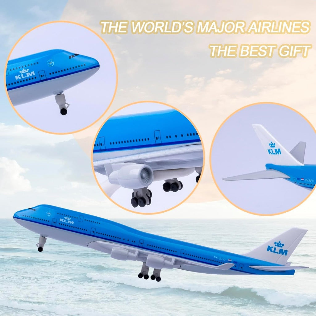KLM Dutch 747 Airplane Model Alloy Diecast Plane Toy