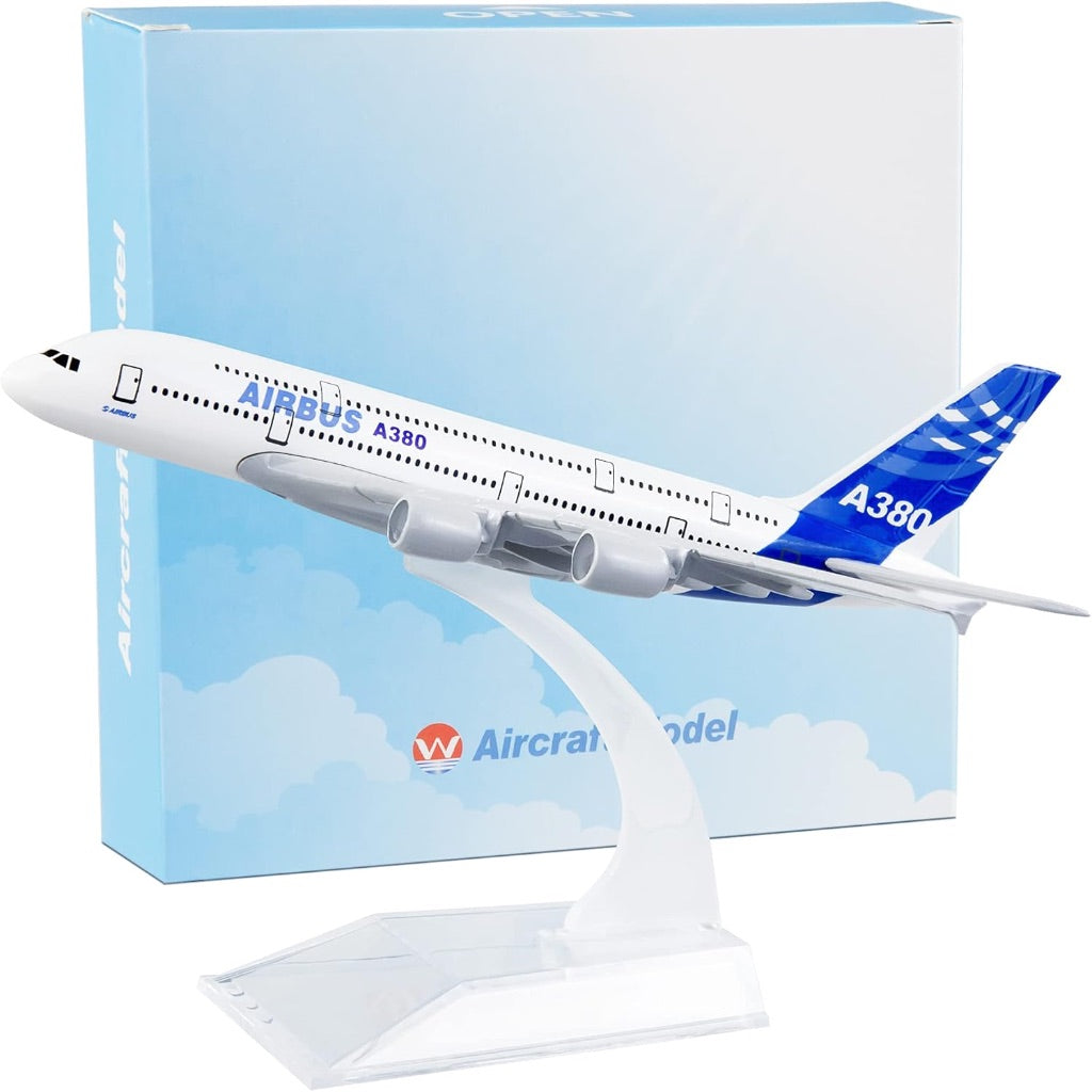 Airbus A380 20cm Diecast Metal Airplane Model with Stand