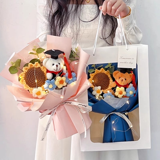 Graduation Bouquet Crochet Flowers