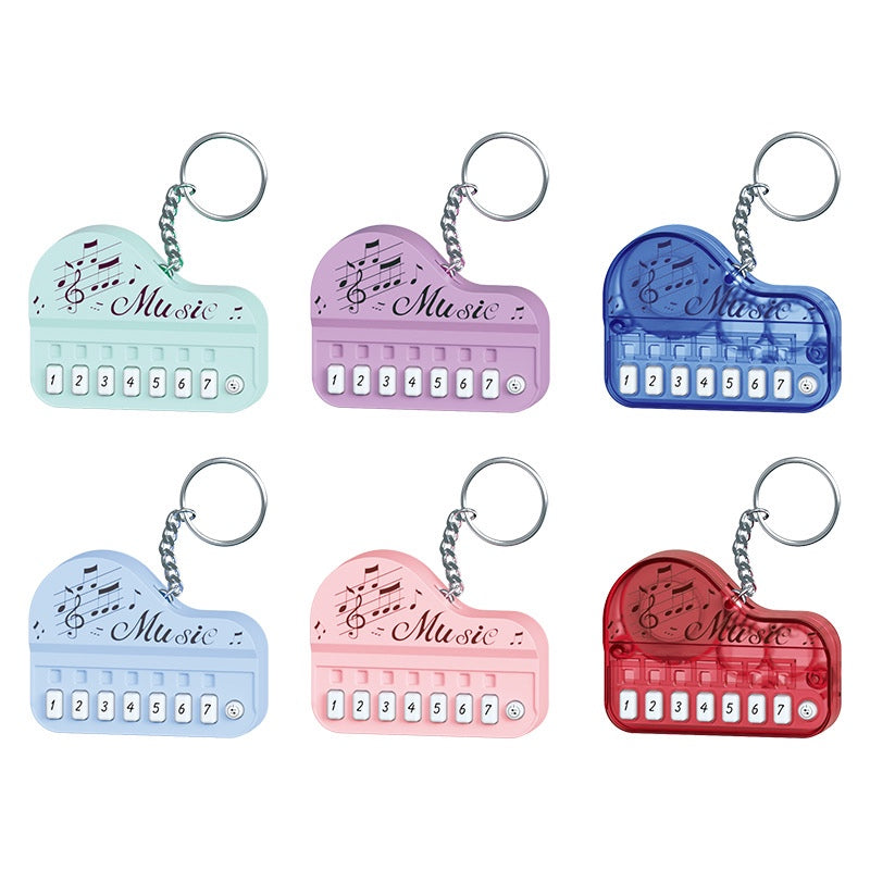 Musical Toy Piano Keychain with Light