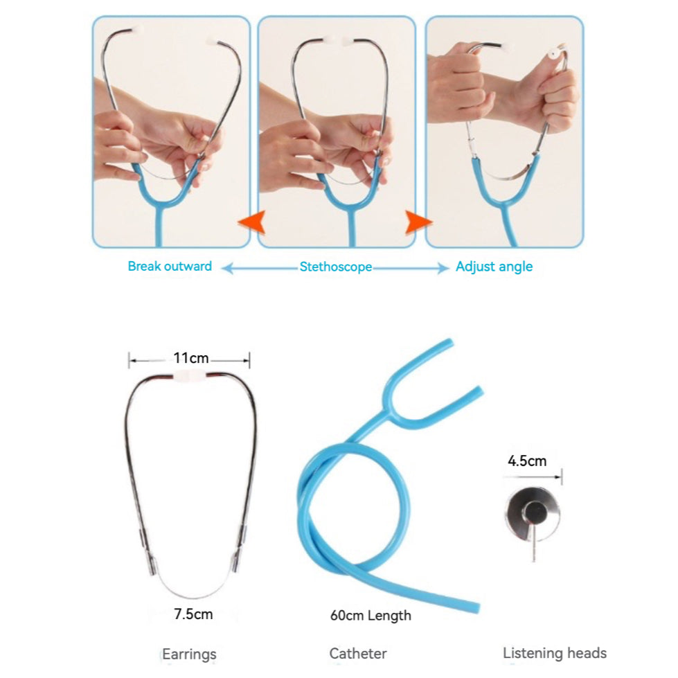 Kids Real Working Stethoscope Children Pretend Play