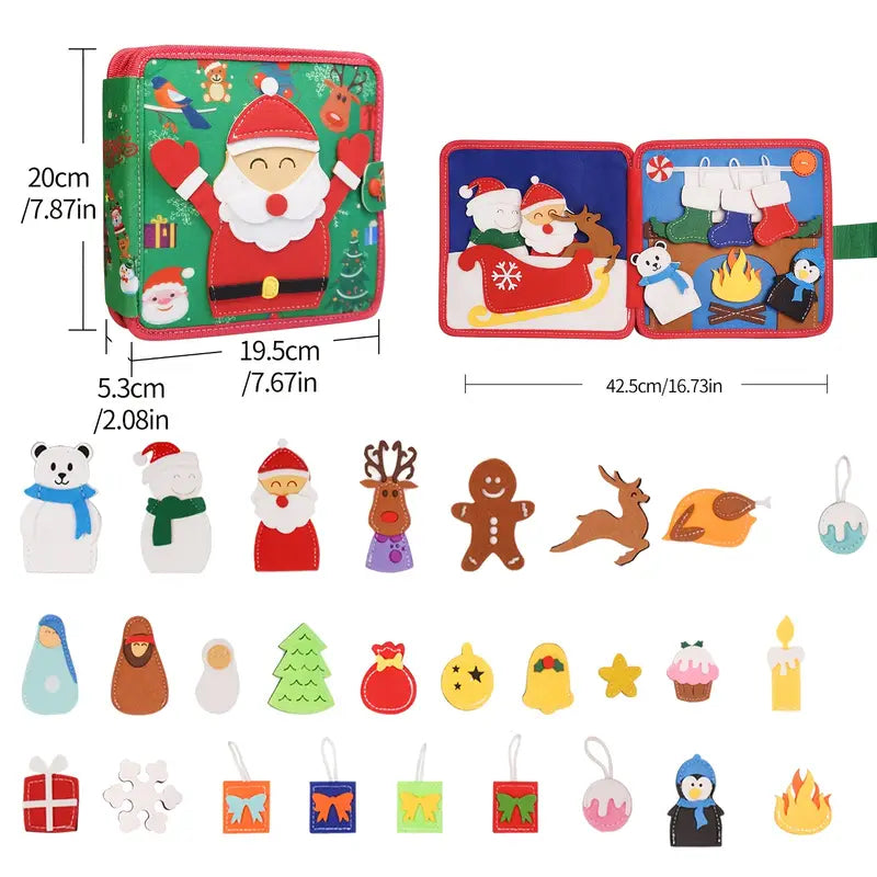 Christmas Baby Toddlers Busy Felt Sensory Book