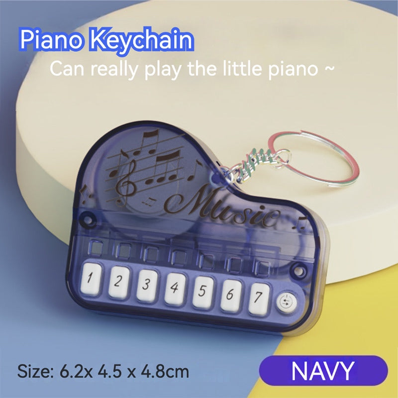 Musical Toy Piano Keychain with Light